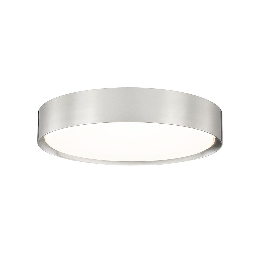 Z-Lite Kawan 1 Light 16" Flush Mount, Brushed Nickel/Frosted - 1014F16-BN-LED