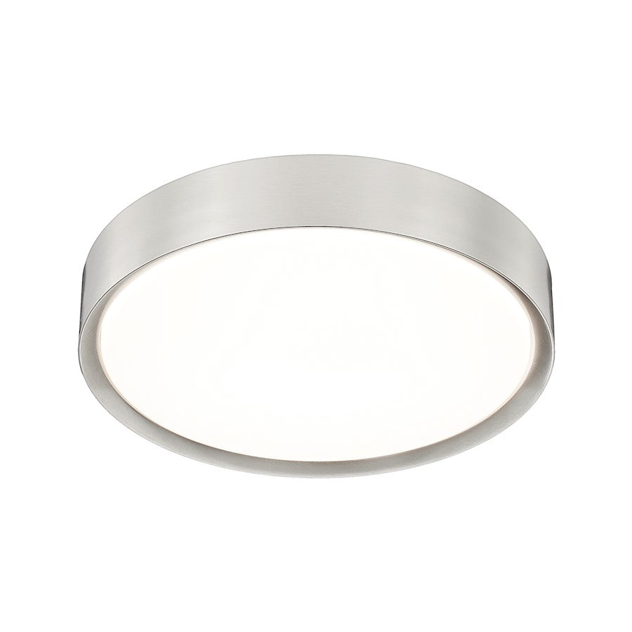 Z-Lite Kawan 1 Light 16" Flush Mount, Brushed Nickel/Frosted