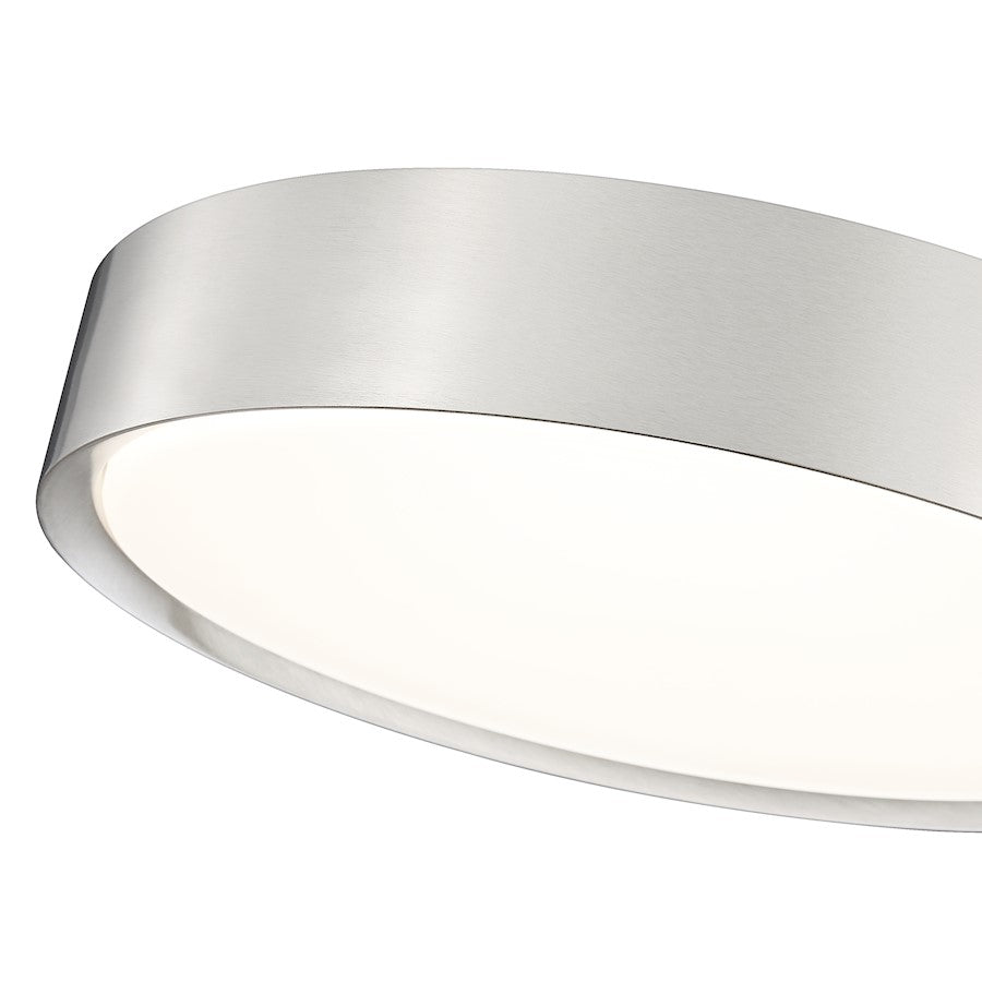 Z-Lite Kawan 1 Light 16" Flush Mount, Brushed Nickel/Frosted