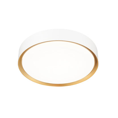 Z-Lite Kawan 1Lt 16" Flush Mount, White/Gold/Frosted