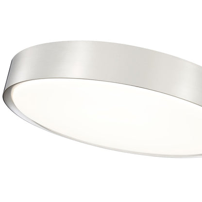 Z-Lite Kawan 1 Light 20" Flush Mount, Brushed Nickel/Frosted