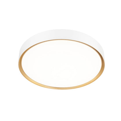 Z-Lite Kawan 1Lt 20" Flush Mount, White/Gold/Frosted