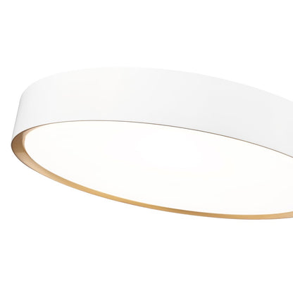 Z-Lite Kawan 1Lt 20" Flush Mount, White/Gold/Frosted