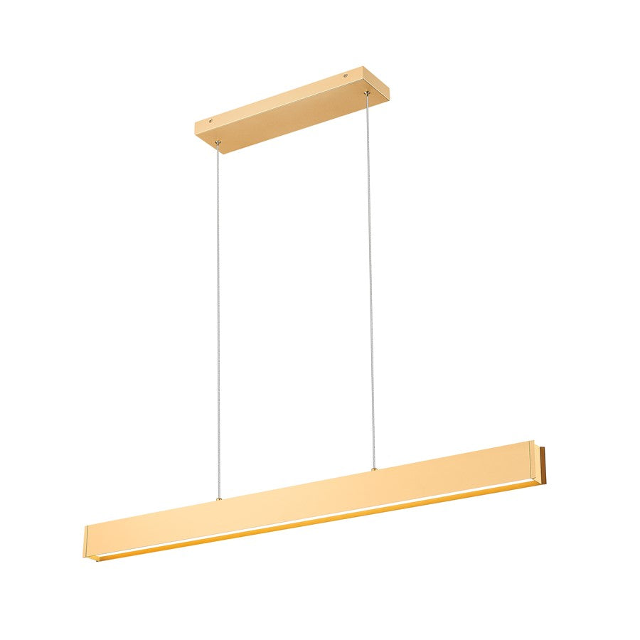 Z-Lite Hudson 1 Light 45" Linear Chandelier, Gold/Frosted - 1016-45L-GLD-LED