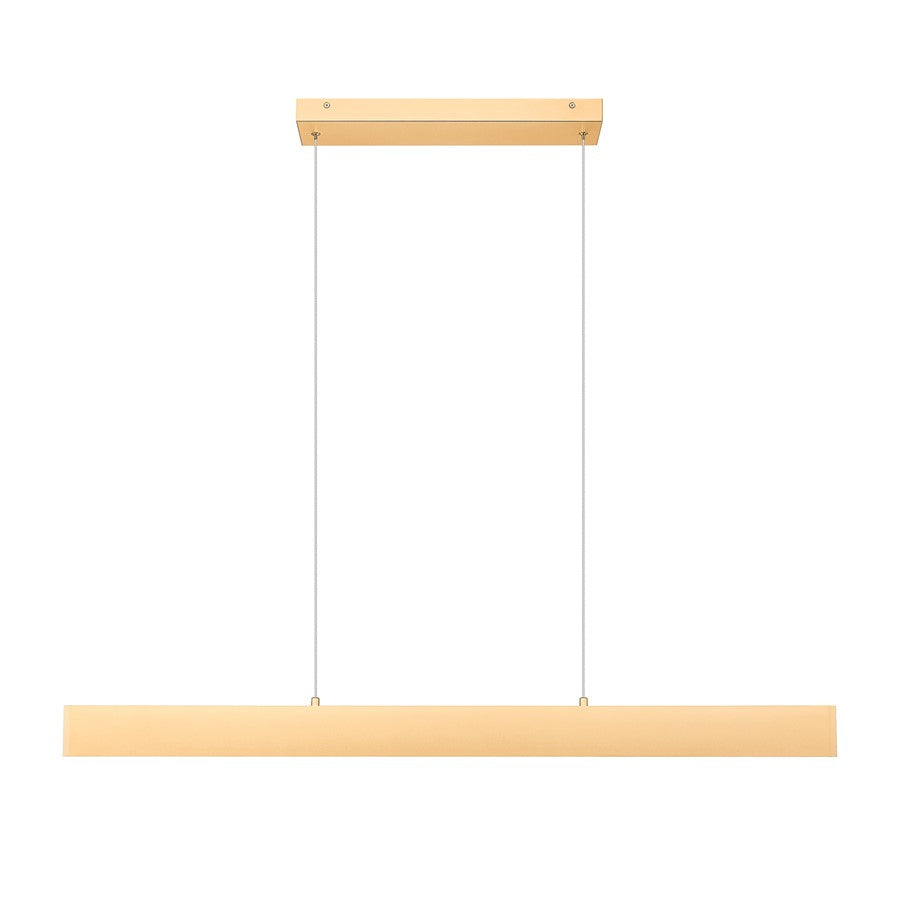 Z-Lite Hudson 1 Light 45" Linear Chandelier, Gold/Frosted