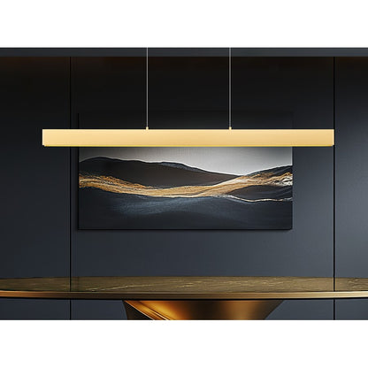 Z-Lite Hudson 1 Light 55" Linear Chandelier, Gold/Frosted