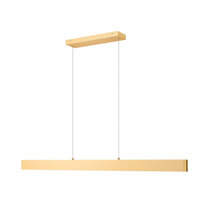 Z-Lite Hudson 1 Light 55" Linear Chandelier, Gold/Frosted