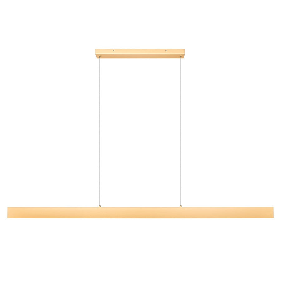 Z-Lite Hudson 1 Light 72" Linear Chandelier, Gold/Frosted