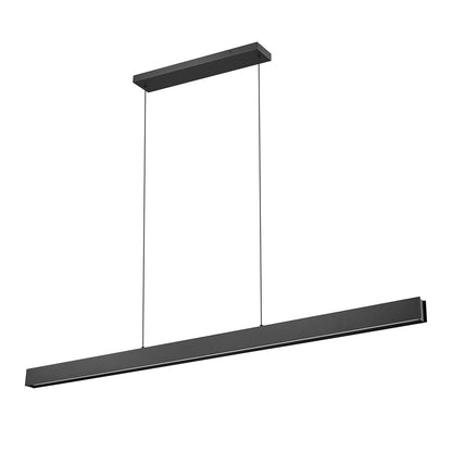 Z-Lite Hudson 1 Light Linear Chandelier, Matte Black/Frosted