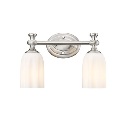 2 Light 14" Bathroom Vanity Light, Brushed Nickel