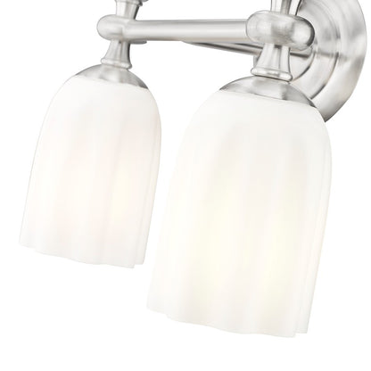 2 Light 14" Bathroom Vanity Light, Brushed Nickel