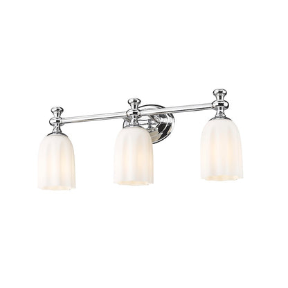 3 Light 22" Bathroom Vanity Light, Chrome