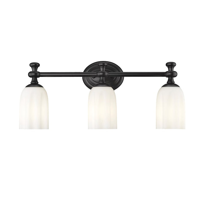 Z-Lite Orion 3 Light 22" Vanity, Matte Black/Opal Etched