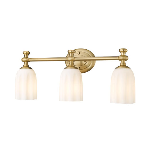 Z-Lite Orion 3 Light 22" Vanity, Modern Gold/Opal Etched - 1102-3V-MGLD