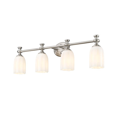 4 Light 31.25" Bathroom Vanity Light, Brushed Nickel