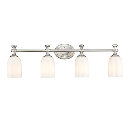 4 Light 31.25" Bathroom Vanity Light, Brushed Nickel