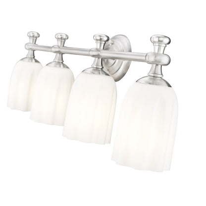 4 Light 31.25" Bathroom Vanity Light, Brushed Nickel