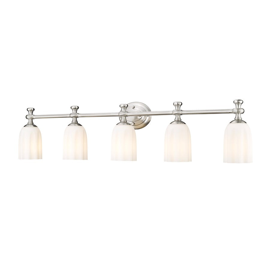 Z-Lite Orion 5 Light 40.25" Vanity, Brushed Nickel/Opal Etched - 1102-5V-BN