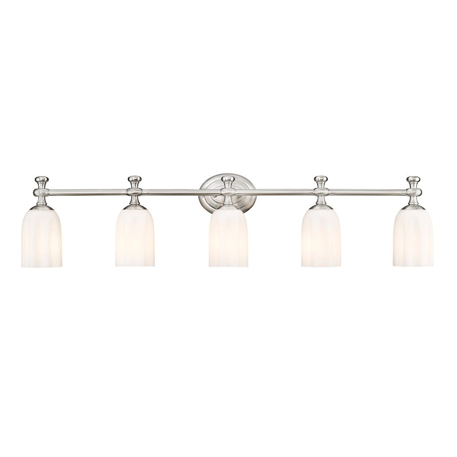 5 Light 40.25" Bathroom Vanity Light, Brushed Nickel