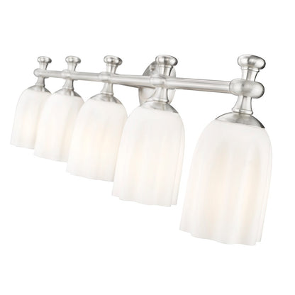 5 Light 40.25" Bathroom Vanity Light, Brushed Nickel