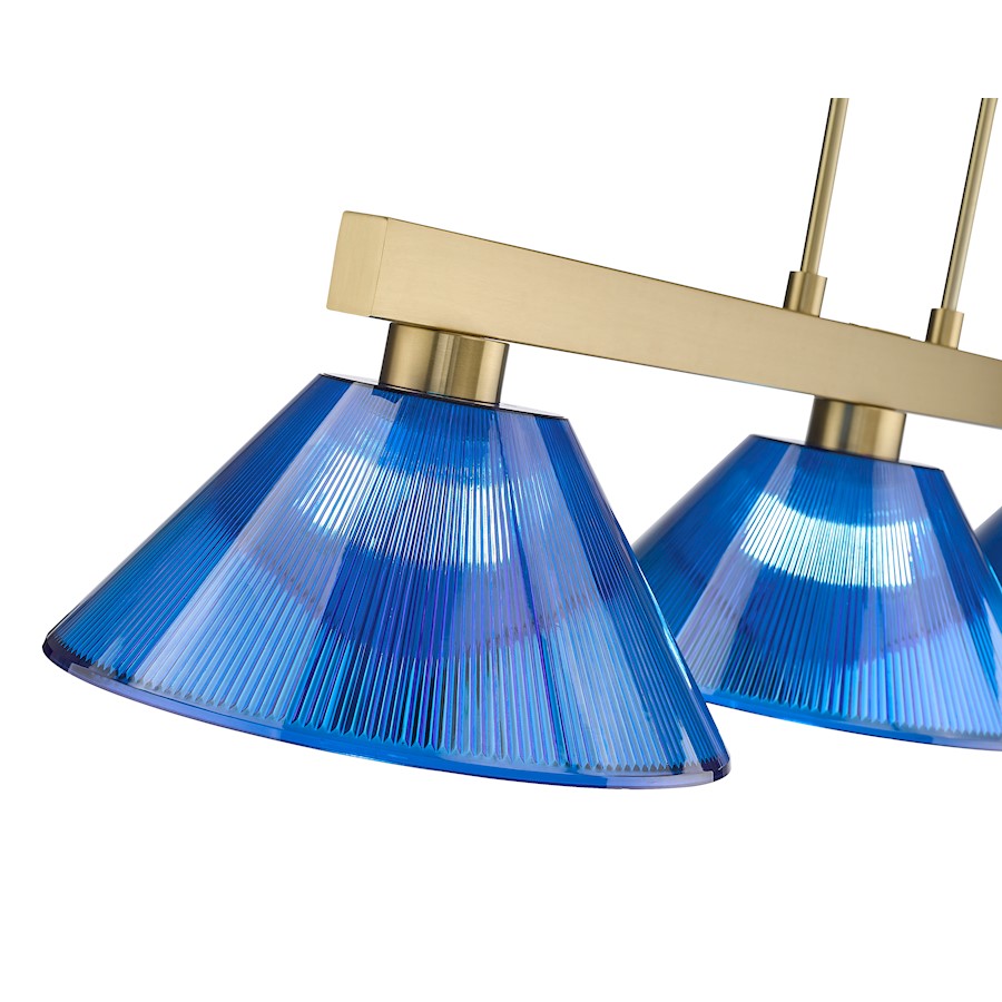 3 Light Billiard, Modern Gold