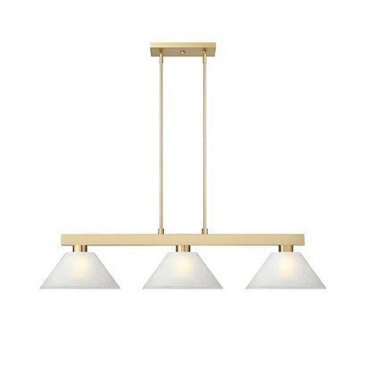 3 Light 14.25" Billiard, Modern Gold