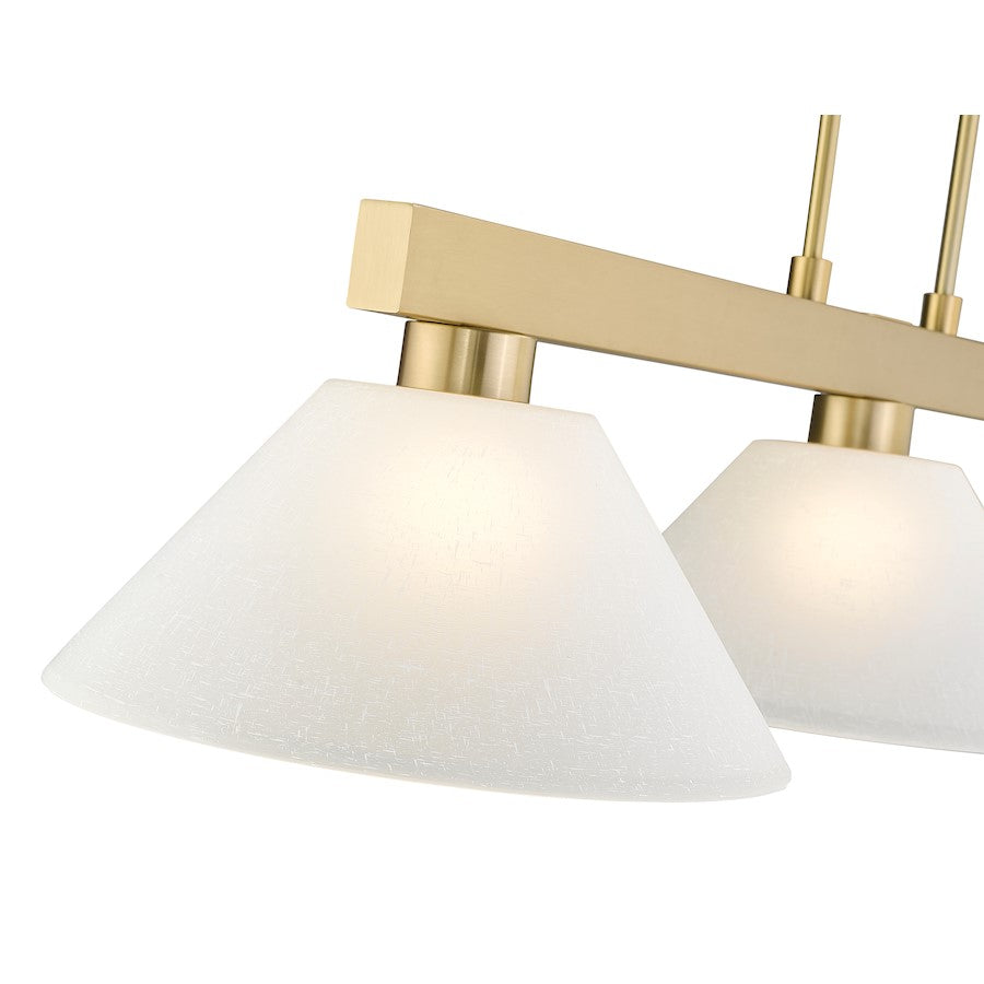 3 Light 14.25" Billiard, Modern Gold