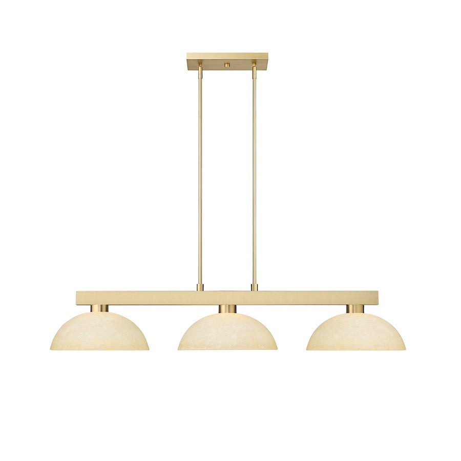 3 Light 14" Billiard, Modern Gold