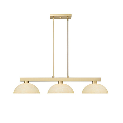 3 Light 14" Billiard, Modern Gold