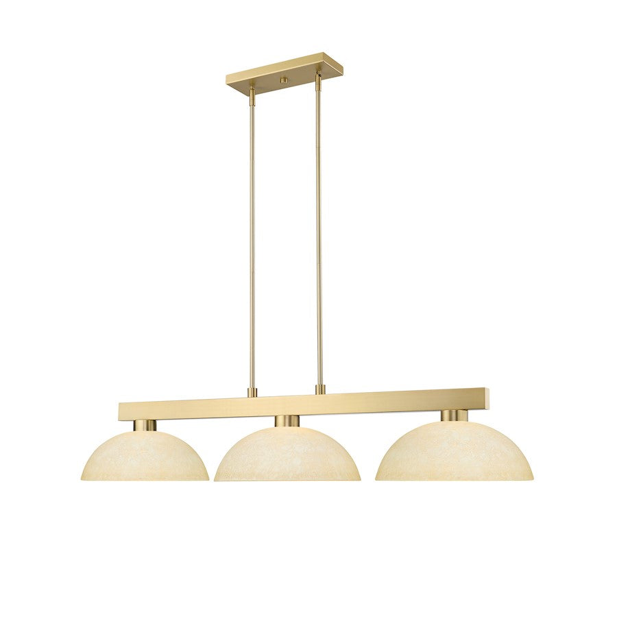 3 Light 14" Billiard, Modern Gold