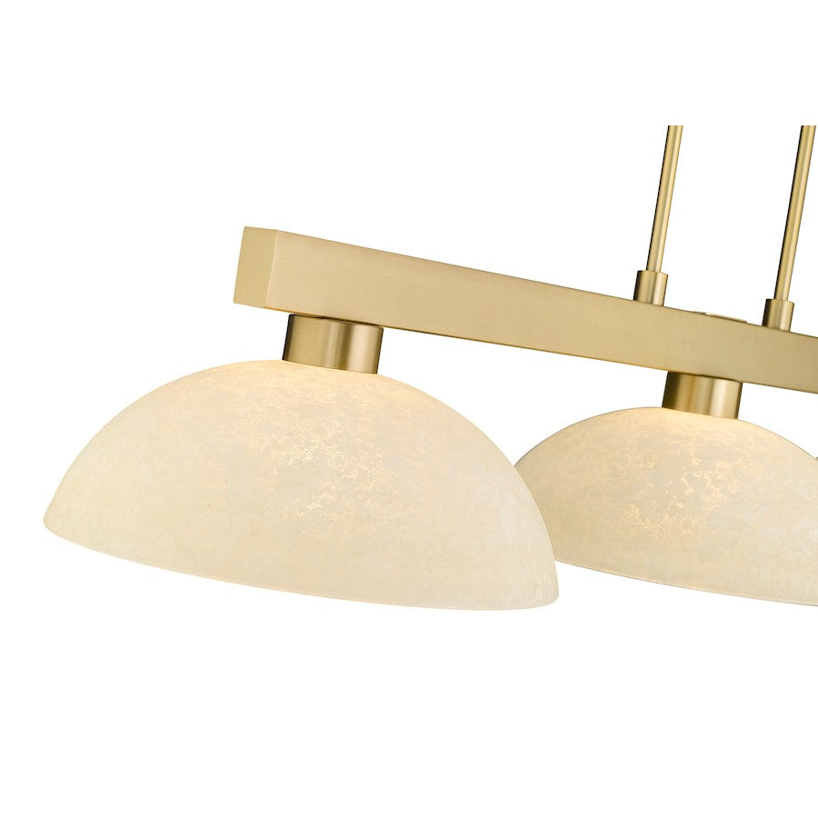 3 Light 14" Billiard, Modern Gold