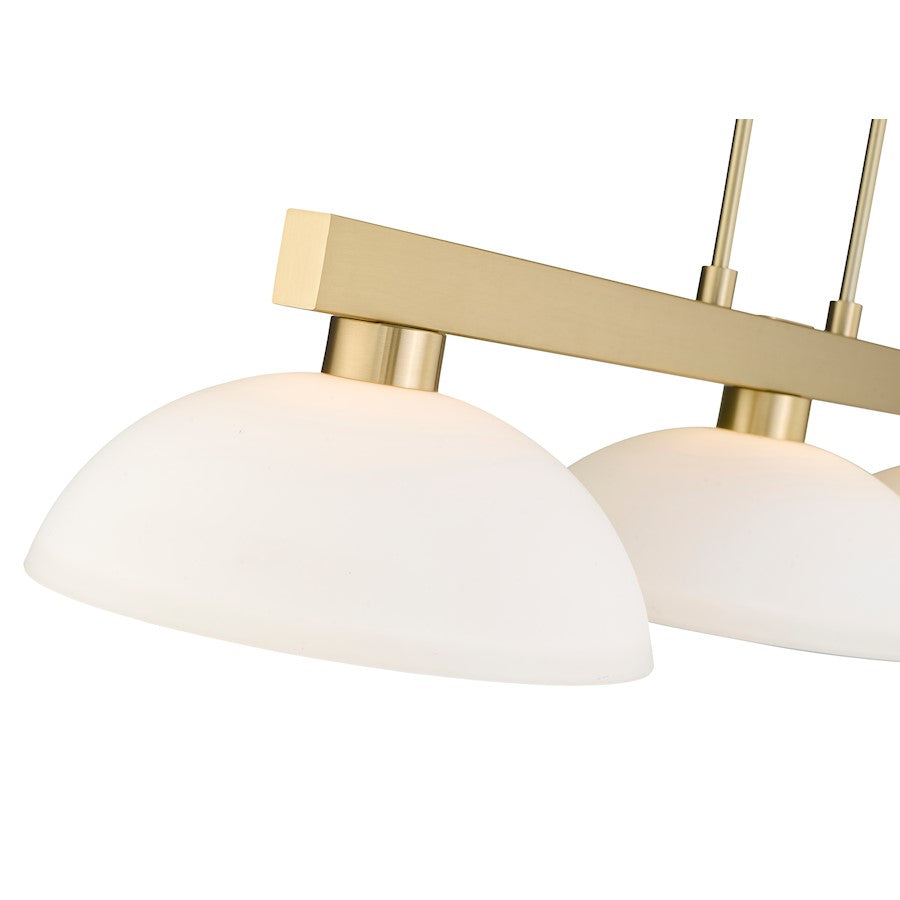 3 Light 13" Billiard, Modern Gold