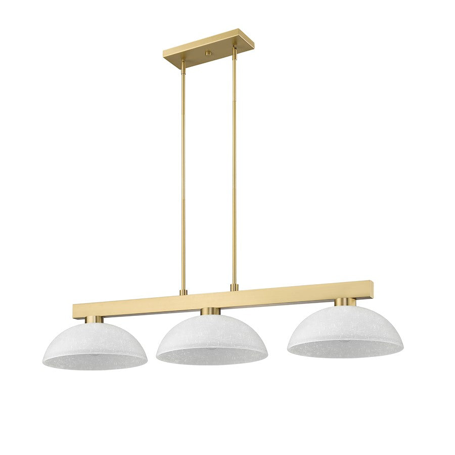 3 Light 13" Billiard, Modern Gold