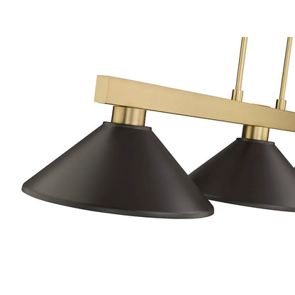 3 Light Billiard, Modern Gold/Bronze