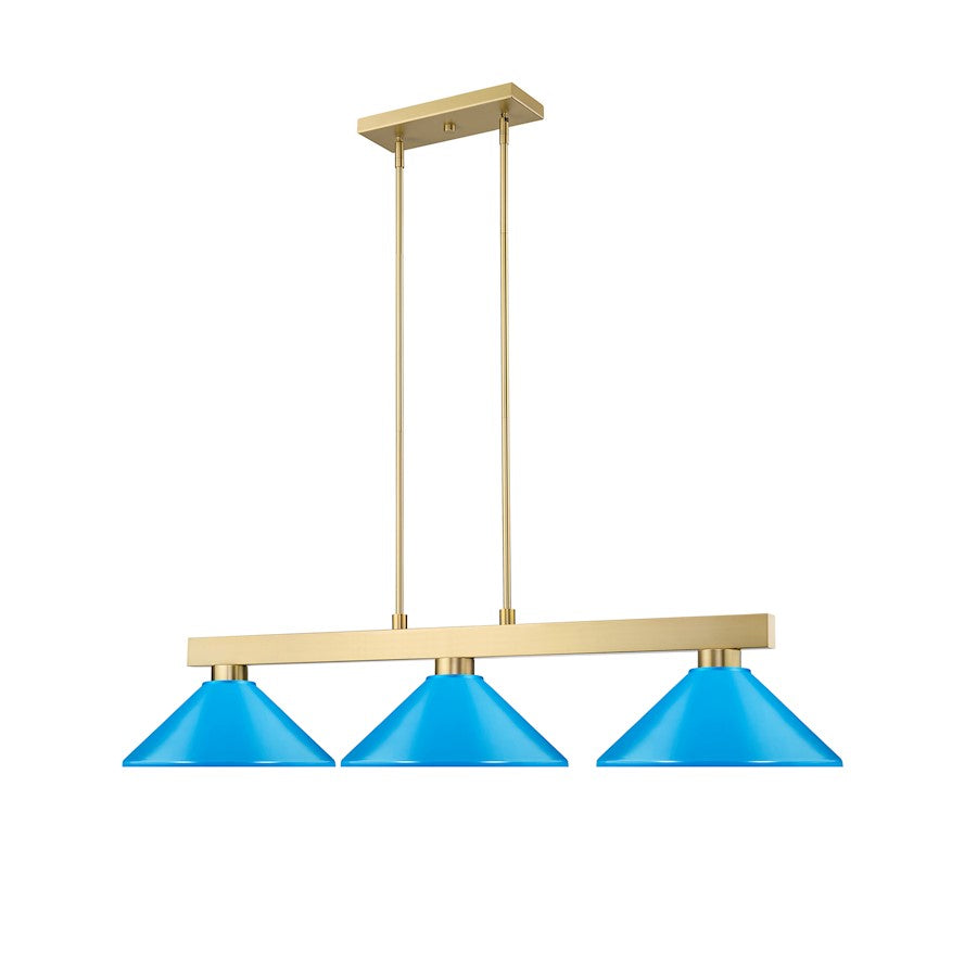 3 Light Billiard, Modern Gold