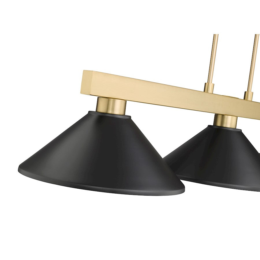 3 Light Billiard, Modern Gold