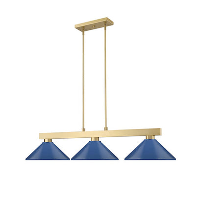 3 Light Billiard, Modern Gold