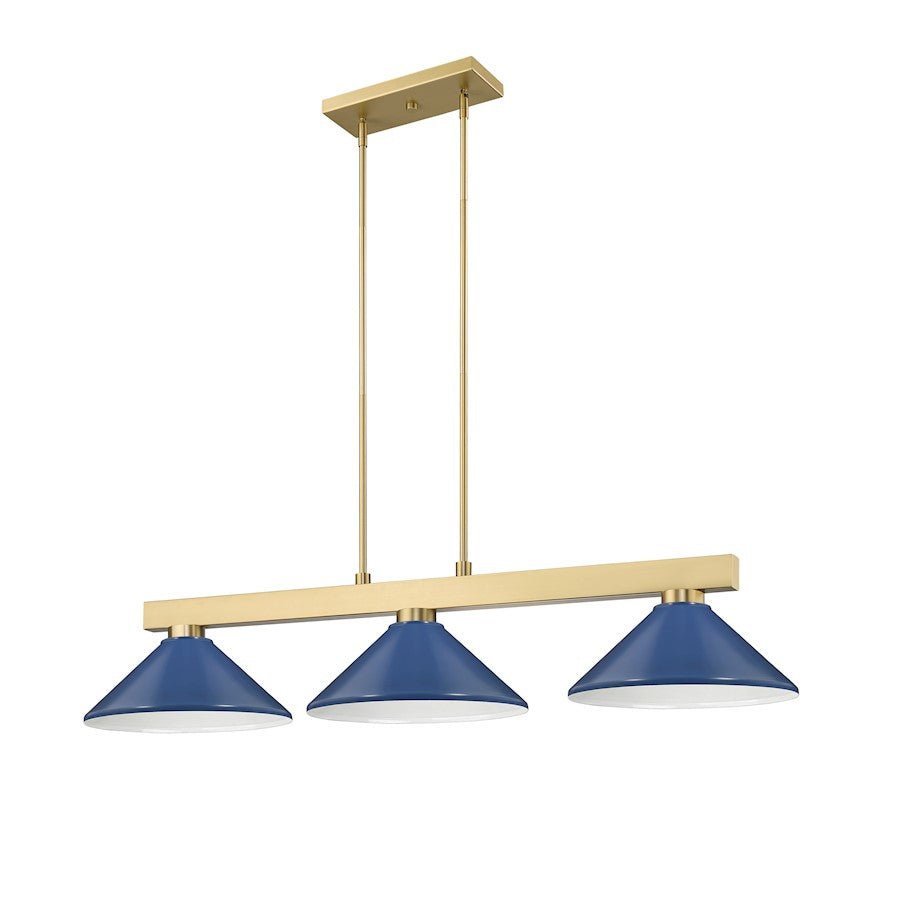 3 Light Billiard, Modern Gold