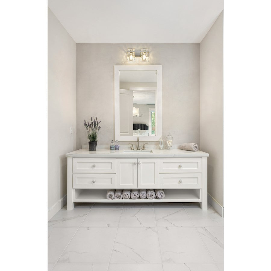 2 Light Bathroom Vanity Light, Clear