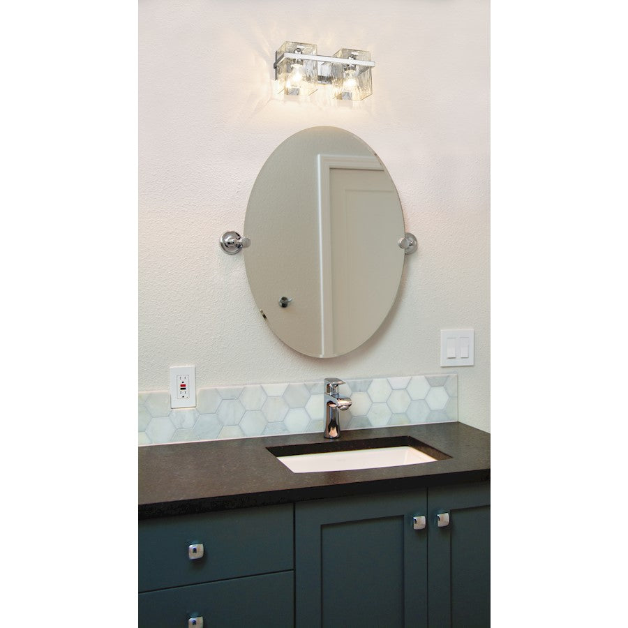 2 Light Bathroom Vanity Light, Clear