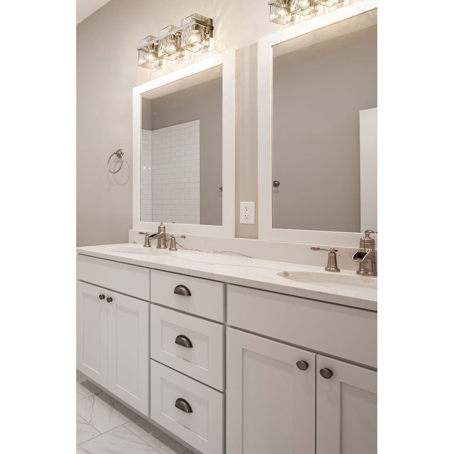 3 Light Bathroom Vanity Light, Clear