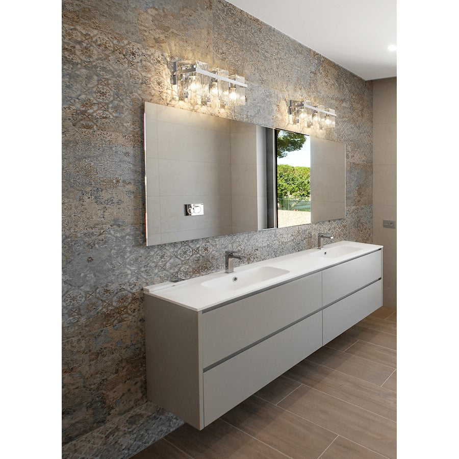 3 Light Bathroom Vanity Light, Clear