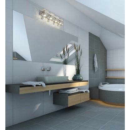 4 Light Bathroom Vanity Light, Clear