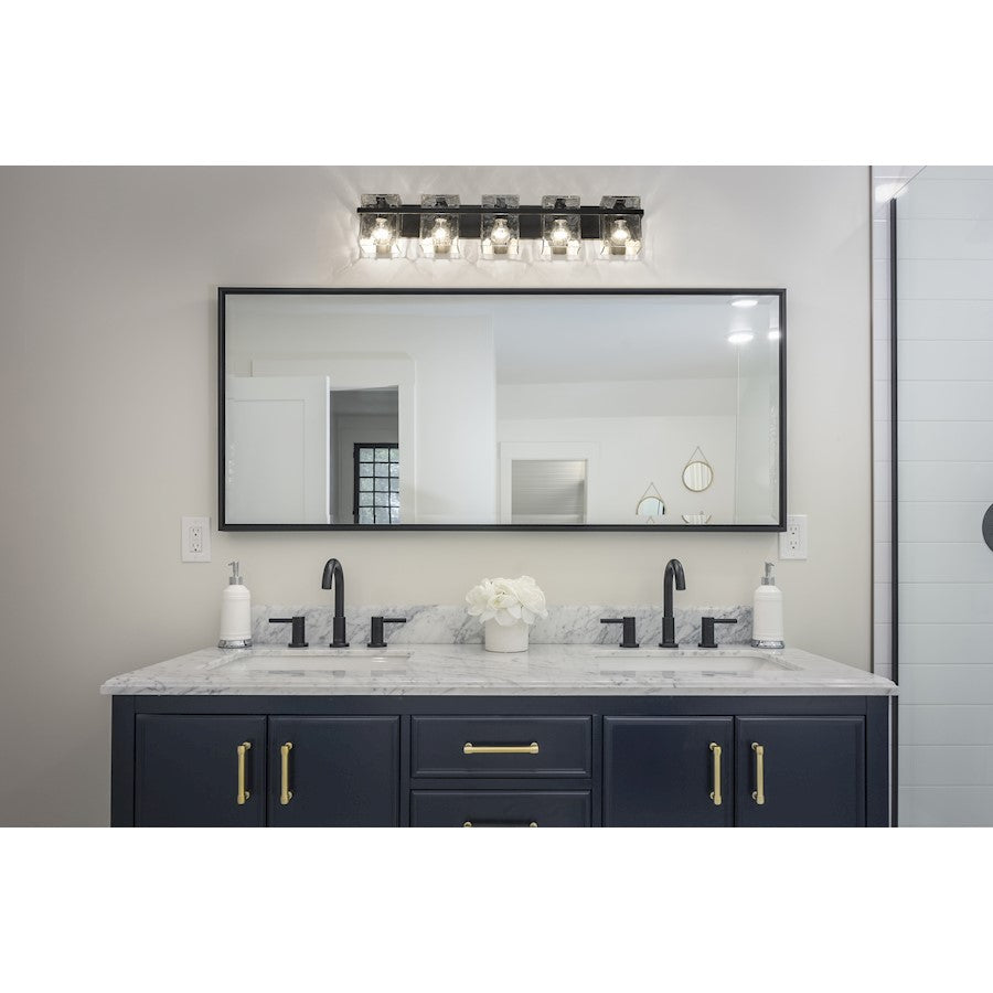 5 Light Bathroom Vanity Light, Clear