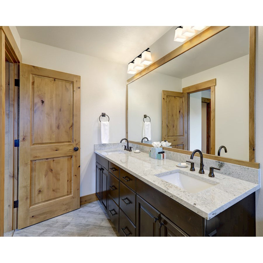 3 Light Bathroom Vanity Light, Etched Opal