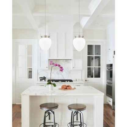 1 Light 13" Pendant, Brushed Nickel