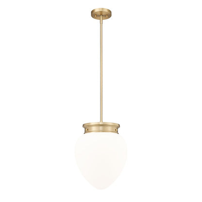 Z-Lite Gideon 1 Light 12" Pendant, Modern Gold/Etched Opal - 1945P12-MGLD