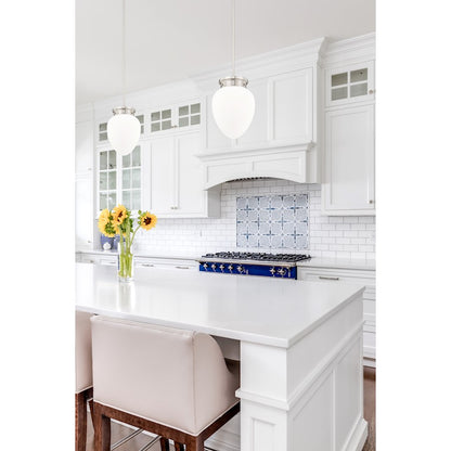 1 Light 10" Pendant, Brushed Nickel
