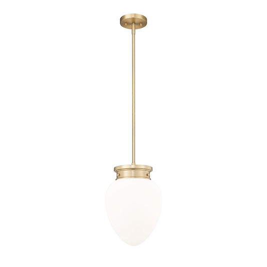 Z-Lite Gideon 1 Light 10" Pendant, Modern Gold/Etched Opal - 1945P9-MGLD