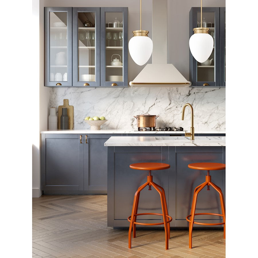 1 Light 10" Pendant, Modern Gold